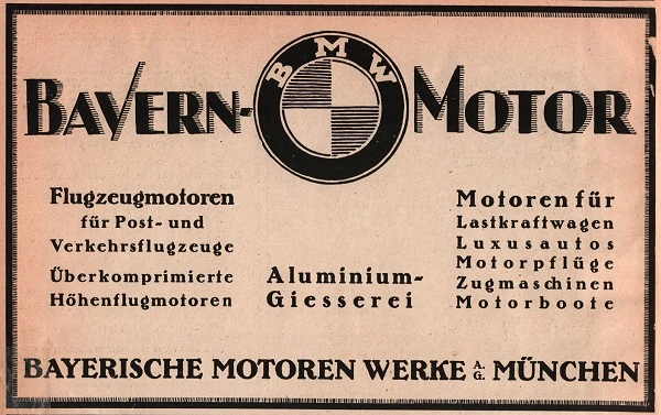 1918 BMW afişi.