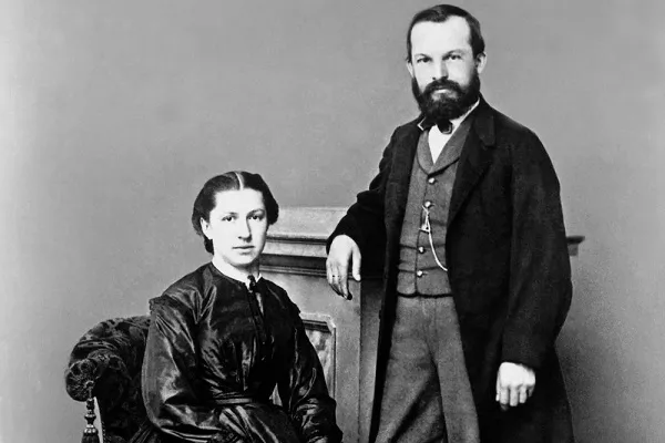 Gottlieb Daimler ve eşi Emma Kurz, 1875