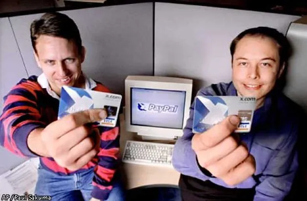 Peter Thiel ve PayPal'ın kurucusu Elon Musk, 2000